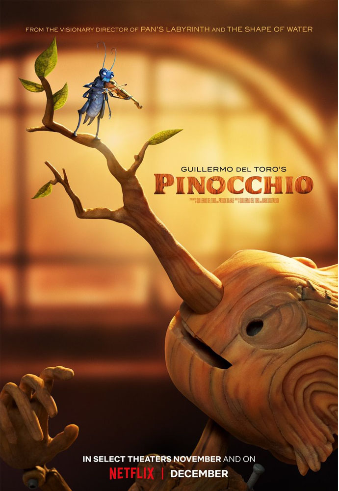 Poster do filme Pinóquio Por Guillermo Del Toro