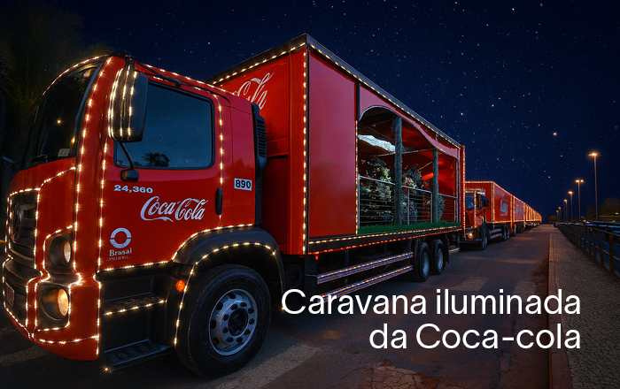 Casapark recebe a Caravana Iluminada de Natal da Coca-Cola com cortejo natalino e oficina de guirlandas